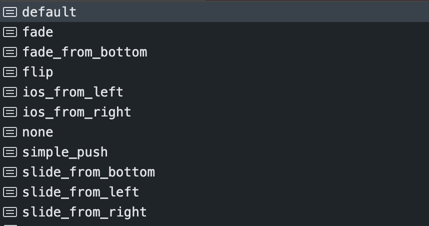 expo 전환 효과들